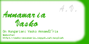 annamaria vasko business card